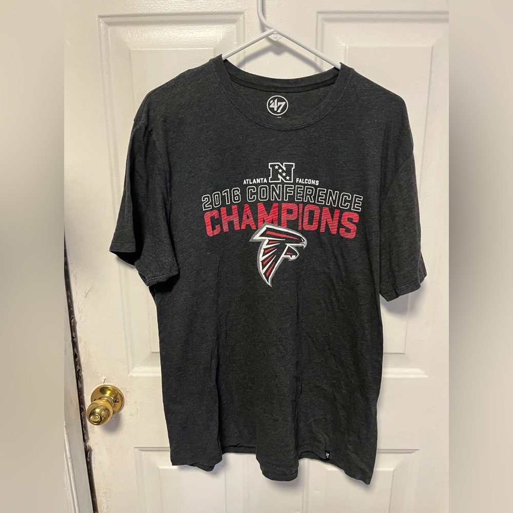 47 Brand Dark Gray Atlanta Falcons 2016 champions  T-Shirt